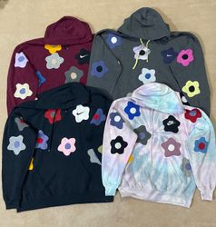 upcycle Nike patchwork sweashirts hooded 🐒