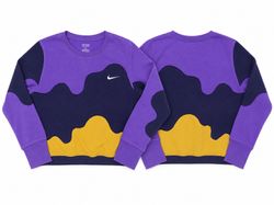 CR02309 Upcycled Nike Wave-Panel Crewneck Sweatshi..
