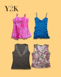 Womens Sleeveless Camisoles with Embellishments (Y..