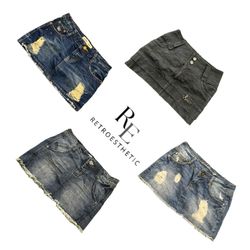 Y2K NYC IT GIRL DENIM MINI SKIRTS RE-3726