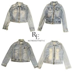 Y2K Unique Girl Denim Jacket RE-3530