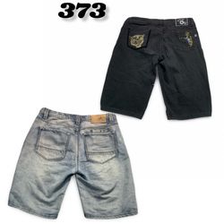 Pin Up Vintage  Denim Baggy Streetwear Shorts (bra..