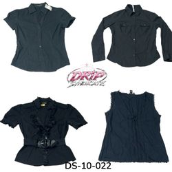 Retro Y2K Cotton Blouse With Feminine Charm (DS-10..