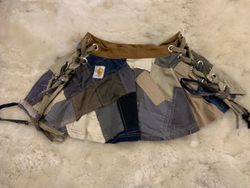 Jupe courte patchwork Carhartt recyclée