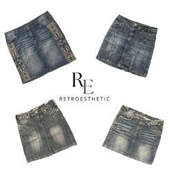 Y2K Denim Mini Skirts RE-3840