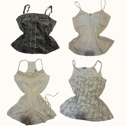 Y2K Faded Rose Cami Tops- ST-114
