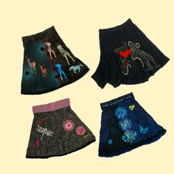 Y2K Graphic Printed Skirts Ft Desigual