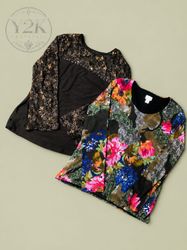 Y2k Floral & Lace Blouse