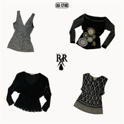 Y2K Black Gothic Mix Tops (AA-1740)