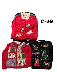Vintage Christmas Holiday Cardigans Lot (10pcs) - ..
