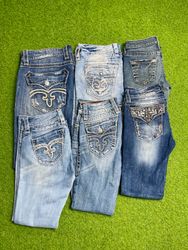 Y2K branded jeans (brand) miss me, true religion, ..