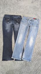 ***Y2K Embroidered Jeans – Retro Flare Denim Colle..