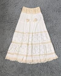 CN*1014* Y2K Cotton Skirt Bundle White Summer Boho..