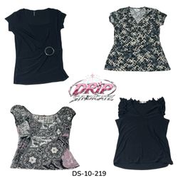Short Sleeve Patterned Printed Blouses (DS-10-219)