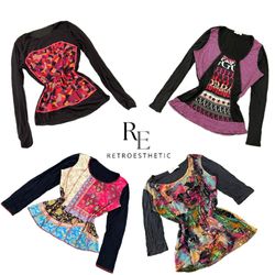 Y2K Nature Vibe Girl Printed Full Sleeve Top RE-35..