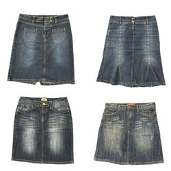 Y2k Denim Mini and Midi Skirts RE-3894