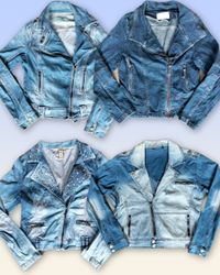 Denim Zipper Fitted jacket 20 pieces