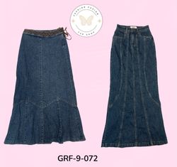 Saia Longa de Jeans Y2K | Coleção de Saias de Jean..