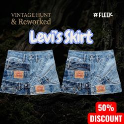 Upcycled Levi’s Belted Skirt