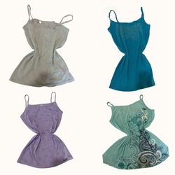 Y2K Teal Lace Trim Cami Tops-ST-231