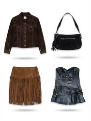 (FV-2779)Y2K Vintage Suede & Velvet Women’s Wear M..
