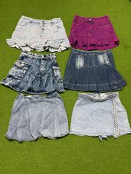 Yv1532 Jupe courte en denim 18P