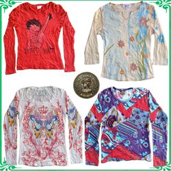 Vintage Y2K Fashion Long Sleeve Tops Blouses Colle..