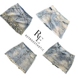 Y2K NYC IT GIRL DENIM MINI SKIRTS RE-3763