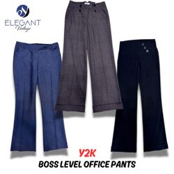 Y2K Boss Level Office Cotton Pants - EV0239