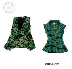 Y2K Poly Blouses | Vintage 2000s Women’s Short Sle..