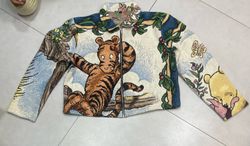 A/W Upcycled Tapestry Full Front Zipper Jacket