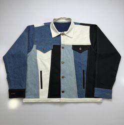 Upcycled Patchwork Denim Jacket