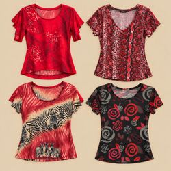 Y2k Red Rebel Tops