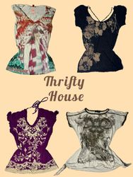 Vintage 2000s Graphic & Floral Tees(TH/540)