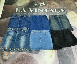 Y2K denim skirts very sexy -Mini skirts