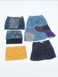 Mixed Lot Y2K & Cyber Grunge Denim Skirts
(A-11)