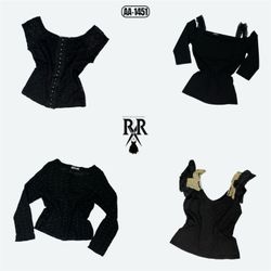 Y2K Black Gothic Mix Tops (AA-1451)