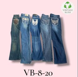Ensemble de jeans brodés évasés Y2K en gros (VB-8-..