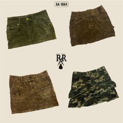 Y2k Earthy Tone Mini Skirts (AA-1664)