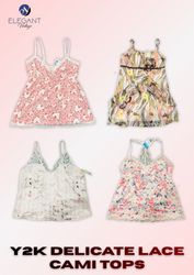 Y2K Delicate Lace Cami Tops - EV2356