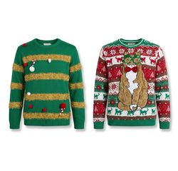 (FV-2661) Vintage Christmas Knit Sweaters Mix