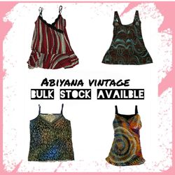 Y2K -Av-151 Printed Cami Top Bundle - Boho Pattern..