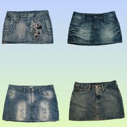 001 Denim Mini Skirts Lot