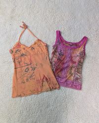 Women Printed Lace Camisole Tops