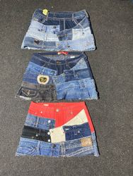 Upcycled Denim Mini Skirts — 0069