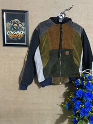 Upcycled Carhartt corduroy hooded jacket 🐒
