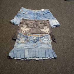 Upcycled Branded Pleated Skirts