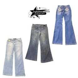 Y2k Paris, Hilton, Era, Girl, Denim, Jeans, B2F-17..