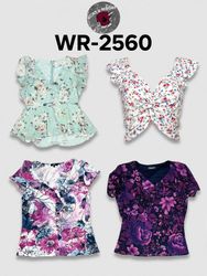 Y2k moody plum hues tops WR-2560