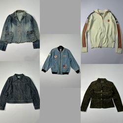 (CTV-209) Vestes en denim et en velours côtelé vin..